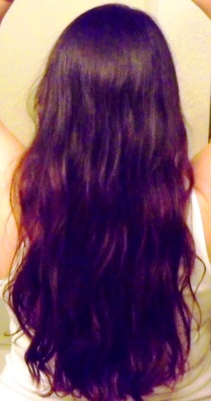 Back view of my subtle red ombre