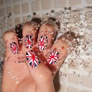 U.K Flag nails