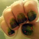 poison Ivy ombre nails