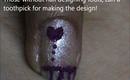 Flying Heart! - Cute Valentines Day Nail Design- Short Easy For Beginners