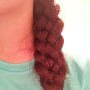My neck looks a little red from the lighting, but here is a 4 strand plait I attempted a while ago :)