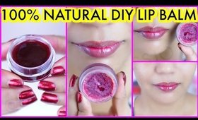 DIY Lip Balm For Pink Soft Lips At Home 100% Natural Homemade {Hindi} | SuperPrincessjo