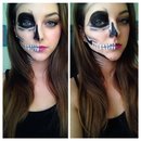 Halloween skull make-up