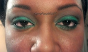 Taken with my phone so the transition colors can't be seen. Inspired by @Beatfacehoney "Real deal spring teal". To see a better version of the look check her out on Youtube. 1st time using the SOHO "crease" brush, I LOVE IT!!!! Used it for all my blending!