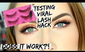 Testing VIRAL MAKEUP HACK - Turning Cheap Lashes Into Wispy Lashes?! | shivonmakeupbiz