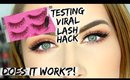 Testing VIRAL MAKEUP HACK - Turning Cheap Lashes Into Wispy Lashes?! | shivonmakeupbiz