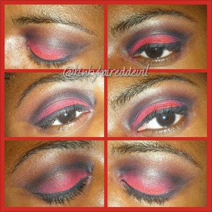 Bold red look I created using my coastal scents 252 palette. 