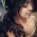 Side curled hair style 
