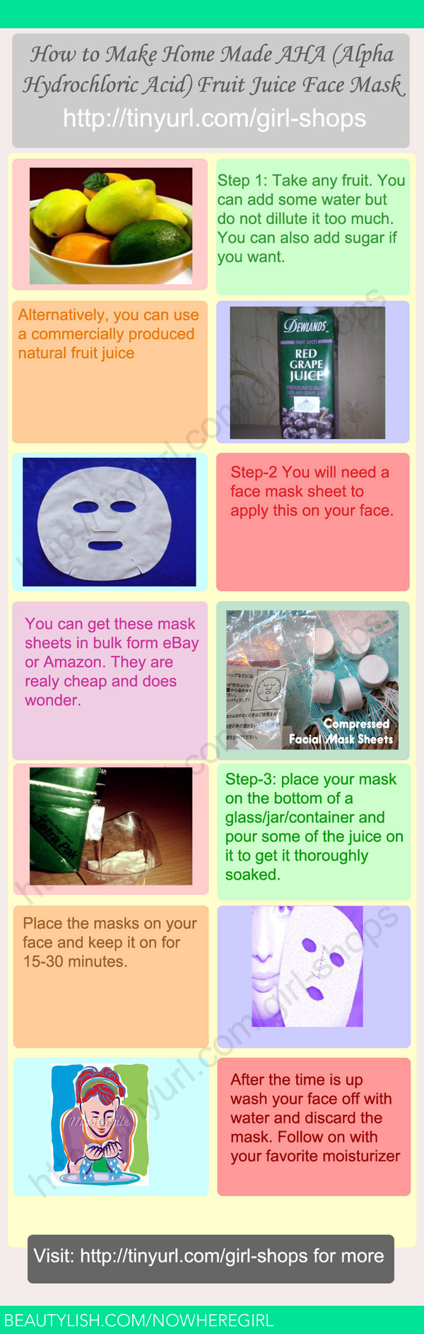 How to Make Home Made AHA (Alpha Hydrochloric Acid) Fruit Juice Face