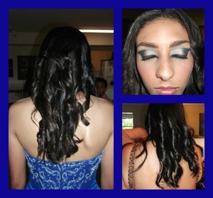 did my cousins hair and make-up and did my aunts hair.