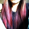 Red dip dyed hair