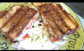 Grilled Turkey Bell Pepper and Onion Sandwich