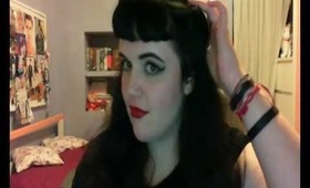 Quick Victory Rolls with Bettie Bangs :)