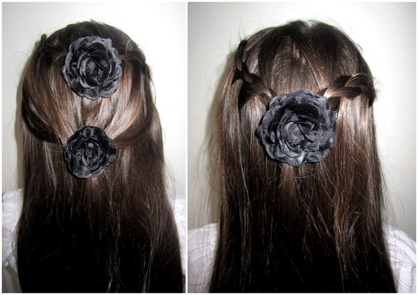  Different waterfall braid variations – starting point, different braid styles incorporated
