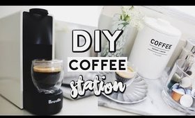 DIY MINIMAL COFFEE STATION (NESPRESSO MINI ESSENZA) 2018 | Easy Organization Ideas