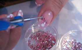 ♥ Pinky polka dot cutie nails ♥