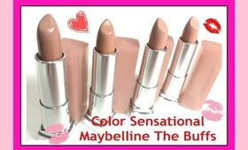 Maybelline ColorSensational The Buffs Lip Color Swatches & Review