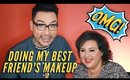 Best Foundation for Textured Skin - Doing My Best Friend's Makeup Part 1 | mathias4makeup