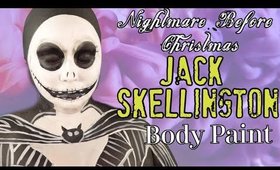 Jack Skellington Body Paint Cosplay Tutorial- Nightmare Before Christmas- (NoBlandMakeup)