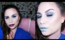 Pastel Week Day 2 | Duochrome Halo Eyes With Dark Pink and Mint Lips Make Up Tutorial