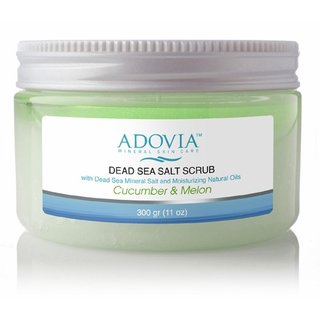 Adovia Dead Sea Salt Scrub - Cucumber-Melon