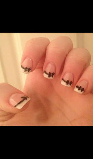 french tips & bows, such a great combo :D