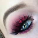 Sparkly Red and Electric Pink Birthday Makeup Tutorial