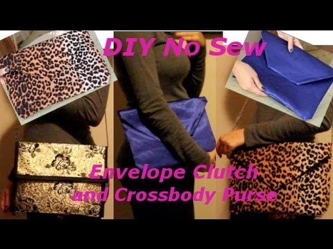 diy no sew envelope clutch and cross body purse