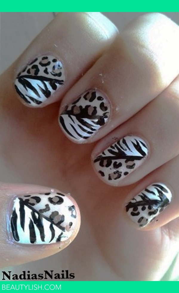 Leopard and Zebra Print Nail Art | Nadia S.'s Photo | Beautylish