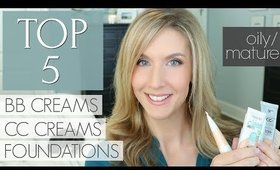 TOP 5 NATURAL LOOKING Foundations | BB and CC CREAMS for Mature Skin | COLLAB w LISA J!