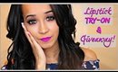 10 Lipsticks Giveaway & Try on ft. Measurable Difference! | Kym Yvonne