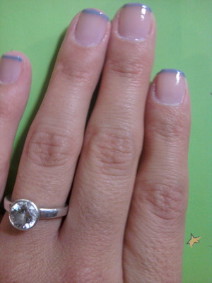 French manicure with lilac instead of white.