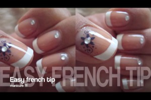 Hey guys check out my easy French tip nail tutorial !!!💅💗💜💗💜💗