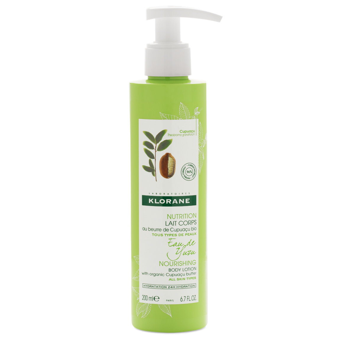 Klorane Yuzu Infusion Body Lotion with Cupuaçu Butter 6.7 fl oz