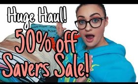 HUGE HAUL TO RESELL ON POSHMARK AND EBAY | 50% off SAVERS HAUL PART 1 | Part Time Seller