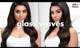 Kim Kardashian Glam Glass Waves Hair Tutorial | Milk + Blush