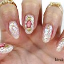 Iridescent Glitter Nails