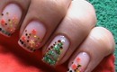 Christmas Nail Art Tutorial - Easy Nail Polish Xmas Tree Designs Long / Short Nails Cute Latest