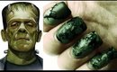 Frankenstein inspired nail art (BornPrettyStore.com Halloween contest)