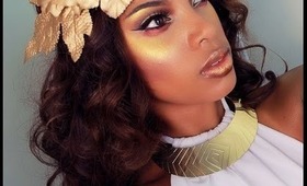 Greek Golden Goddess Makeup & Hair Tutorial