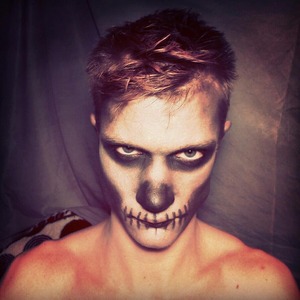 This was my first skull makeup I ever did