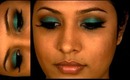 Teal and Brown Makeup For Tan Olive or Indian Skin tone