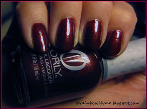 Orly's Temptress - such a beautie! 
Read more about her on my blog:
http://rainbowifyme.blogspot.com/2011/11/orly-temptress.html