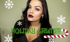 Dark Burgundy Holiday GRWM !!