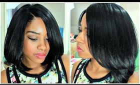 Sleek Black Bob Installation | Ozo Wigs