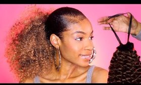 DIY $10 Drawstring Ponytail for Natural Hair