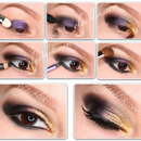 Golden Smokey Eye makeup – Step by step tutorial.