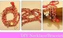 DIY Ribbon Chain Necklace/ Bracelets SUPER EASY IN 1 MIN!