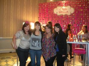 Gloria, myself, Nicole and Crystal in front of the Wella Hair Braiding Station