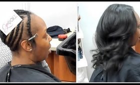 Full sew in with middle part! Leave out!